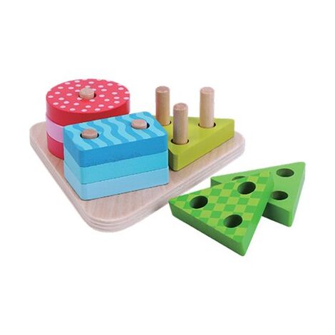 13143 משולש השחלת צורות על פין Pit Toys למכירה , 2 image