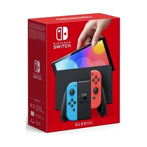 Nintendo Switch OLED 64GB HEG-001 Red Blue נינטנדו למכירה 