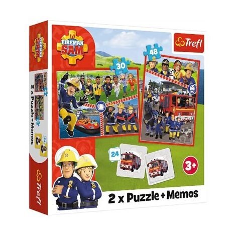פאזל Fireman Sam's squad 24 + 30 48 93334 חלקים Trefl למכירה , 2 image