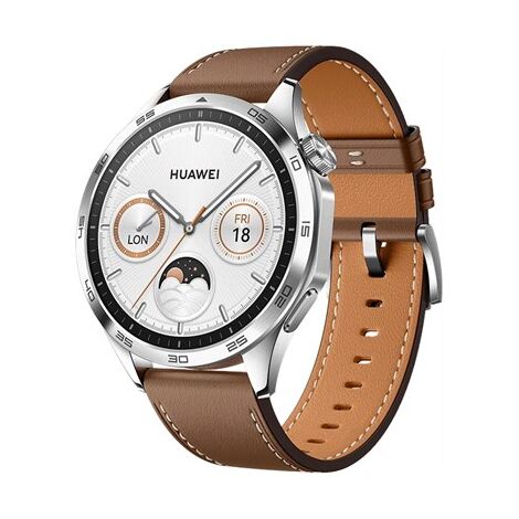 שעון חכם Huawei Watch GT 4 46mm Brown Leather Strap וואווי למכירה 