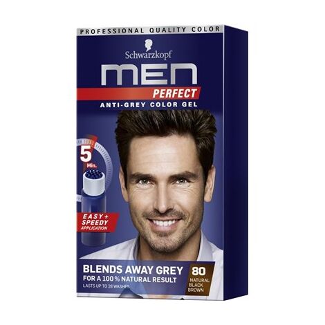 Men Perfect 80 Natural Black Brown Schwarzkopf שוורצקופ למכירה 