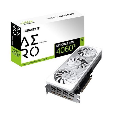 כרטיס מסך Gigabyte GeForce RTX 4060 Ti AERO OC 16G GV-N406TAERO OC-16GD למכירה , 2 image