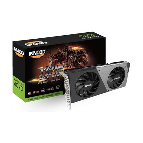 כרטיס מסך inno3D GeForce RTX 4070 Twin X2 OC N40702-126XX-185252N למכירה 
