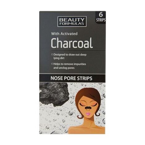 Charcoal Cleansing Nose Pore Strips 6pcs Beauty Formulas למכירה 