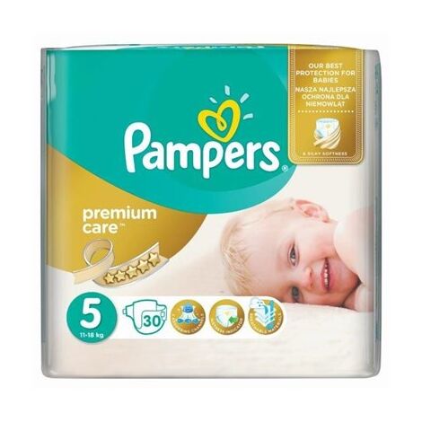 Pampers פרימיום 30 יחידות מידה 5 למכירה , 2 image