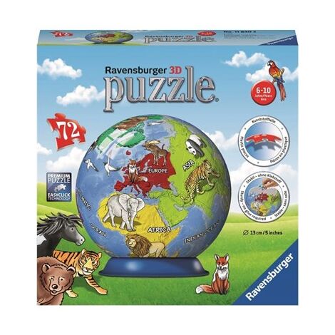 פאזל Children's Globe 3D Puzzleball 72 חלקים Ravensburger למכירה 