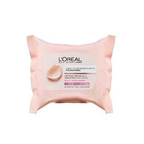 מגבונים loreal להסרת איפור לעור יבש ורגיש 25 יחידות למכירה 