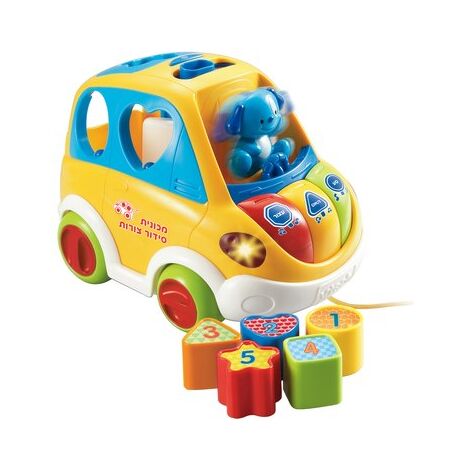 מכונית סידור צורות בעברית VTech למכירה 