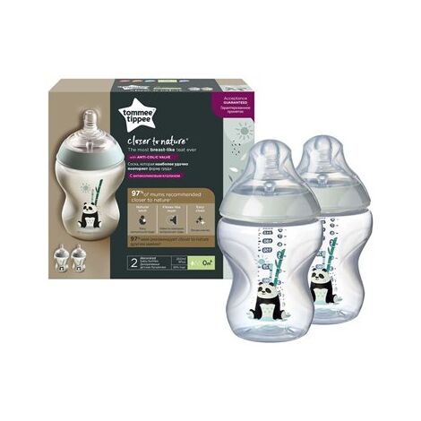 Tommee Tippee זוג בקבוקים מאויר ורוד הכי טבעי בנות למכירה , 3 image