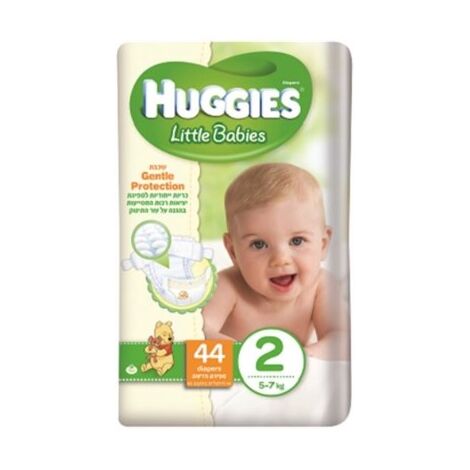 חיתולים Huggies ליטל בייביס 44 יחידות מידה 2 למכירה , 3 image