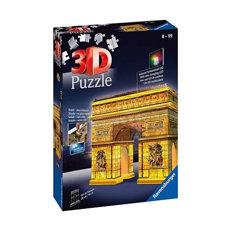פאזל Arch of Triumph at Night 3D Puzzle 216 12522 חלקים Ravensburger למכירה , 3 image