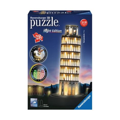 פאזל Leaning Tower of Pisa Night Edition 3D Puzzle 216 חלקים Ravensburger למכירה , 2 image