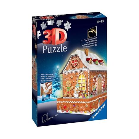 פאזל Light Up Gingerbread House 3D Puzzle 216 חלקים Ravensburger למכירה , 2 image