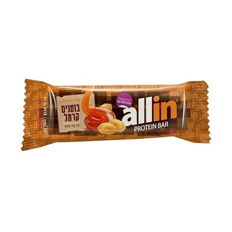 חטיף חלבון בטעם בוטנים וקרמל 50 גרם All In למכירה , 2 image