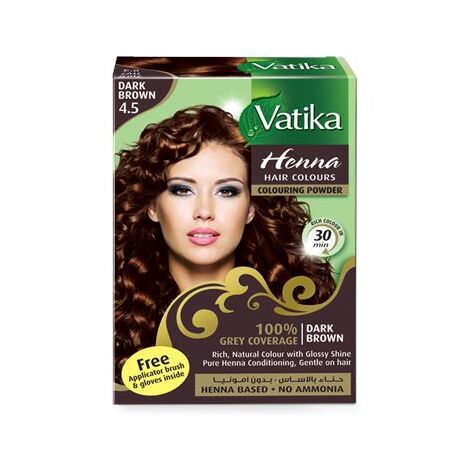Henna Dark Brown 4.5 60g Vatika למכירה 