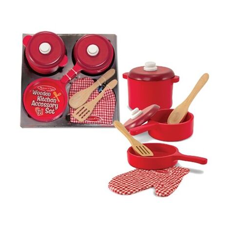 Melissa & Doug 2610 Play Kitchen Accessory Set - Pot & Pans למכירה 