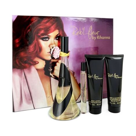 ערכת טיפוח Rihanna Reb'l Fleur for Women Gift Set 4-pc - E.D.P 100ml Body Lotion 90ml Show למכירה , 2 image