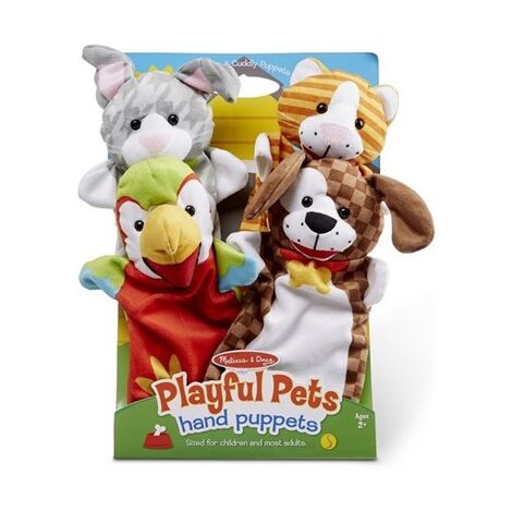 Melissa & Doug 9084 Playful Pets Hand Puppets 4 למכירה 