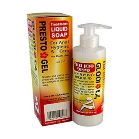 סבון DAN Pharm Presto Gel Hemorrhoid Treatment Liquid Soap 250ml למכירה 