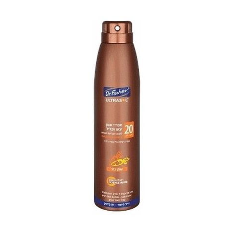 Dr. Fischer Ultrasol אולטרסול ספריי רציף שמן גזר SPF20 200 מ"ל למכירה 