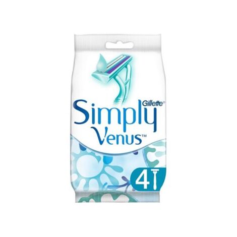 סכין גילוח חד פעמי Simply Venus רביעיית סכיני גילוח  חד פעמיים gillette למכירה 