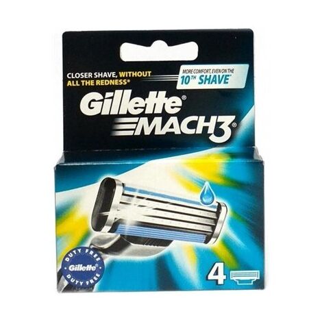 סכיני גילוח gillette Mach3 Razor Blades 4 Pack למכירה 