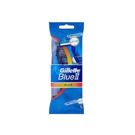 סכין גילוח חד פעמי Blue II Plus סכיני גילוח חד פעמיים 5 יחידות gillette למכירה , 2 image