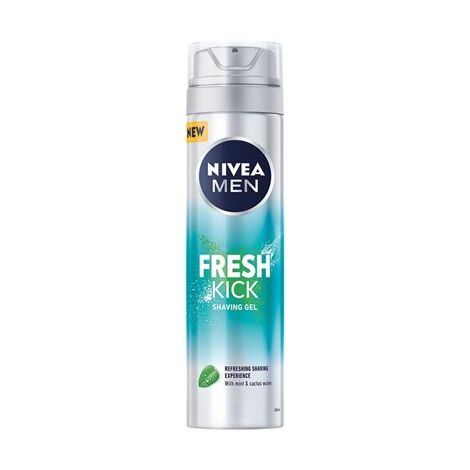ג'ל גילוח Nivea Fresh Kick Shaving Gel 200ml למכירה 