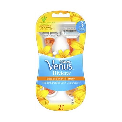 סכיני גילוח Venus Riviera סכיני גילוח חד פעמיים עם אלוורה 2 יחידות gillette למכירה , 2 image