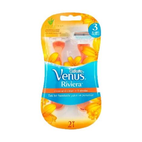 סכיני גילוח Venus Riviera סכיני גילוח חד פעמיים עם אלוורה 2 יחידות gillette למכירה , 3 image