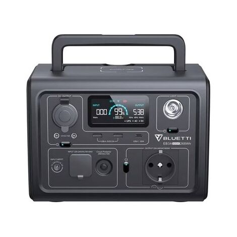 תחנת כוח Bluetti EB3A Portable Power Station 600W 268Wh למכירה 