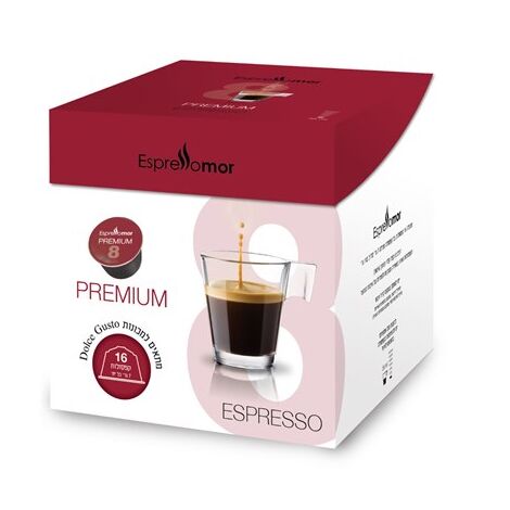 Espressomor Premium תואם דולצ'ה גוסטו 16 קפסולות למכירה 