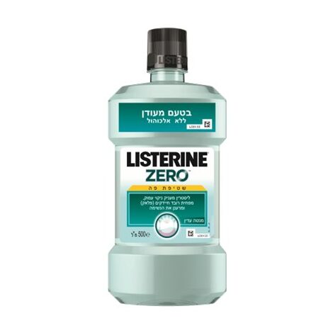 מי פה זירו שטיפת פה ללא אלכוהול 500 מ"ל Listerine למכירה 