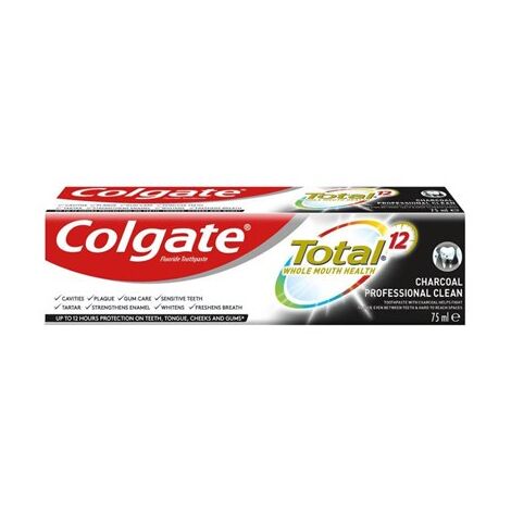 משחת שיניים משחת שיניים טוטאל פחם 75 מ"ל Colgate למכירה 