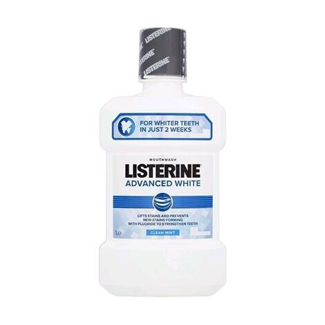 מי פה Listerine Advanced White Multi-action Mouthwash Clean Mint 1000ml למכירה , 2 image