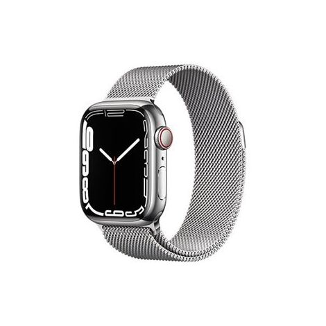 שעון חכם Apple Watch Series 7 41mm Stainless Steel Case Milanese Loop GPS + Cellular אפל למכירה 