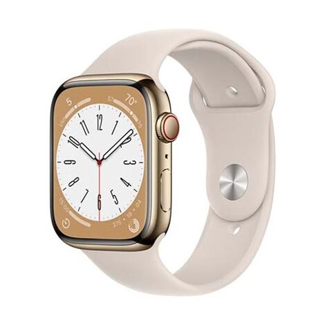שעון חכם Apple Watch Series 8 45mm Stainless Steel Case Sport Band GPS + Cellular אפל למכירה , 2 image