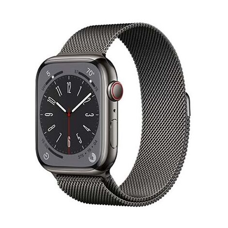 שעון חכם Apple Watch Series 8 45mm Stainless Steel Case Milanese Loop GPS + Cellular אפל למכירה 