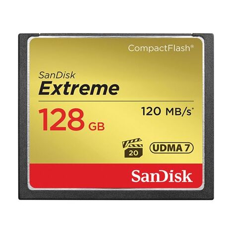 כרטיס זיכרון SanDisk Extreme SDCFXSB-128G 128GB Compact Flash סנדיסק למכירה 