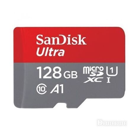 כרטיס זיכרון SanDisk Ultra SDSQUAR-128G 128GB Micro SD UHS-I סנדיסק למכירה 