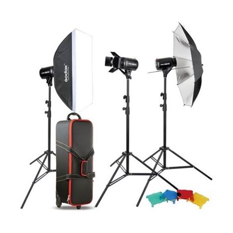 קיט תאורה Godox E300-F Dual E300 Studio Flashes Kit למכירה 