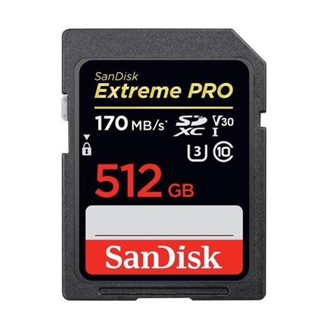 כרטיס זיכרון SanDisk Extreme Pro SDSDXXY-512G 512GB Micro SD סנדיסק למכירה 