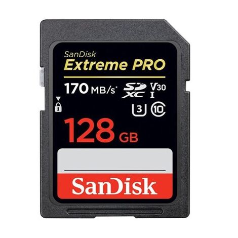 כרטיס זיכרון SanDisk Extreme Pro Extreme Pro 128GB SDXC SDSDXXY-128G 128GB SD סנדיסק למכירה 