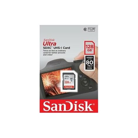 כרטיס זיכרון SanDisk Ultra SDSDUN4-128G 128GB SD סנדיסק למכירה , 3 image