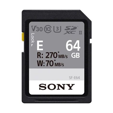 כרטיס זיכרון Sony SF-E 64GB 64GB SD UHS-I סוני למכירה 