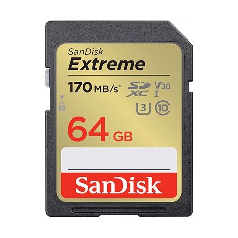 כרטיס זיכרון SanDisk Extreme Extreme SDXC SDSDXV2-064G-GNCIN 64GB SD סנדיסק למכירה , 2 image