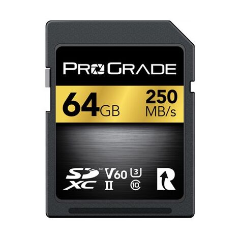 כרטיס זיכרון ProGrade SDXC UHS-II V60 PGSD64GBKNA 64GB SD UHS-I למכירה , 2 image