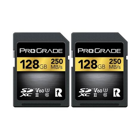 כרטיס זיכרון ProGrade Digital SDXC UHS-II V60  PGSD128GBKNA-2P 128GB SD UHS-I למכירה 