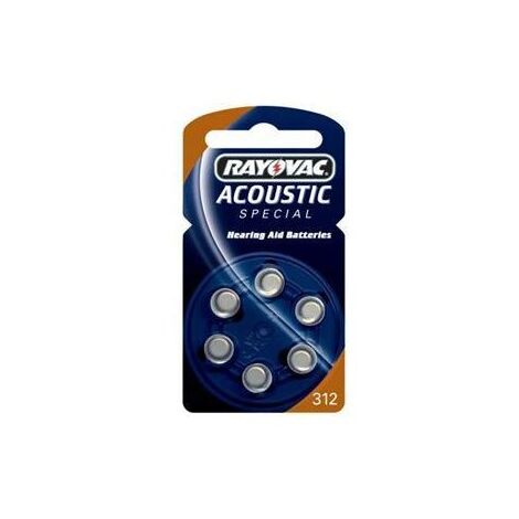 Rayovac 6 סוללות למכשיר שמיעה Rayovac 312 למכירה , 2 image