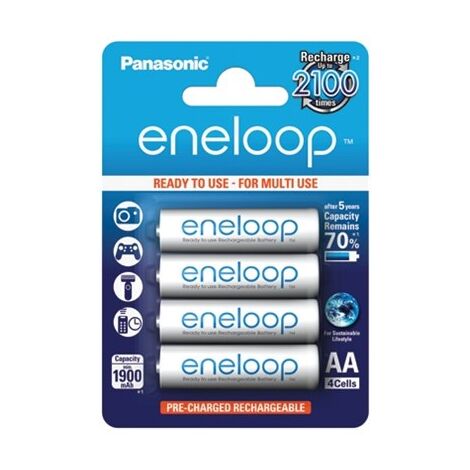 Panasonic Eneloop AA Rechargeable 1900mAh 4pck פנסוניק למכירה , 2 image